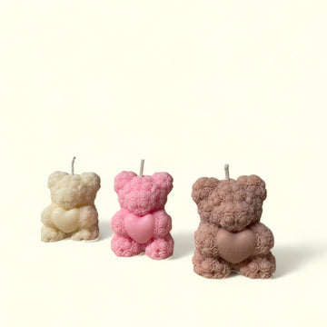 Roses Bear Candle