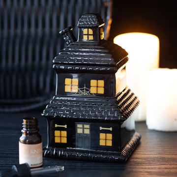 Black and Orange Haunted House Wax Melter