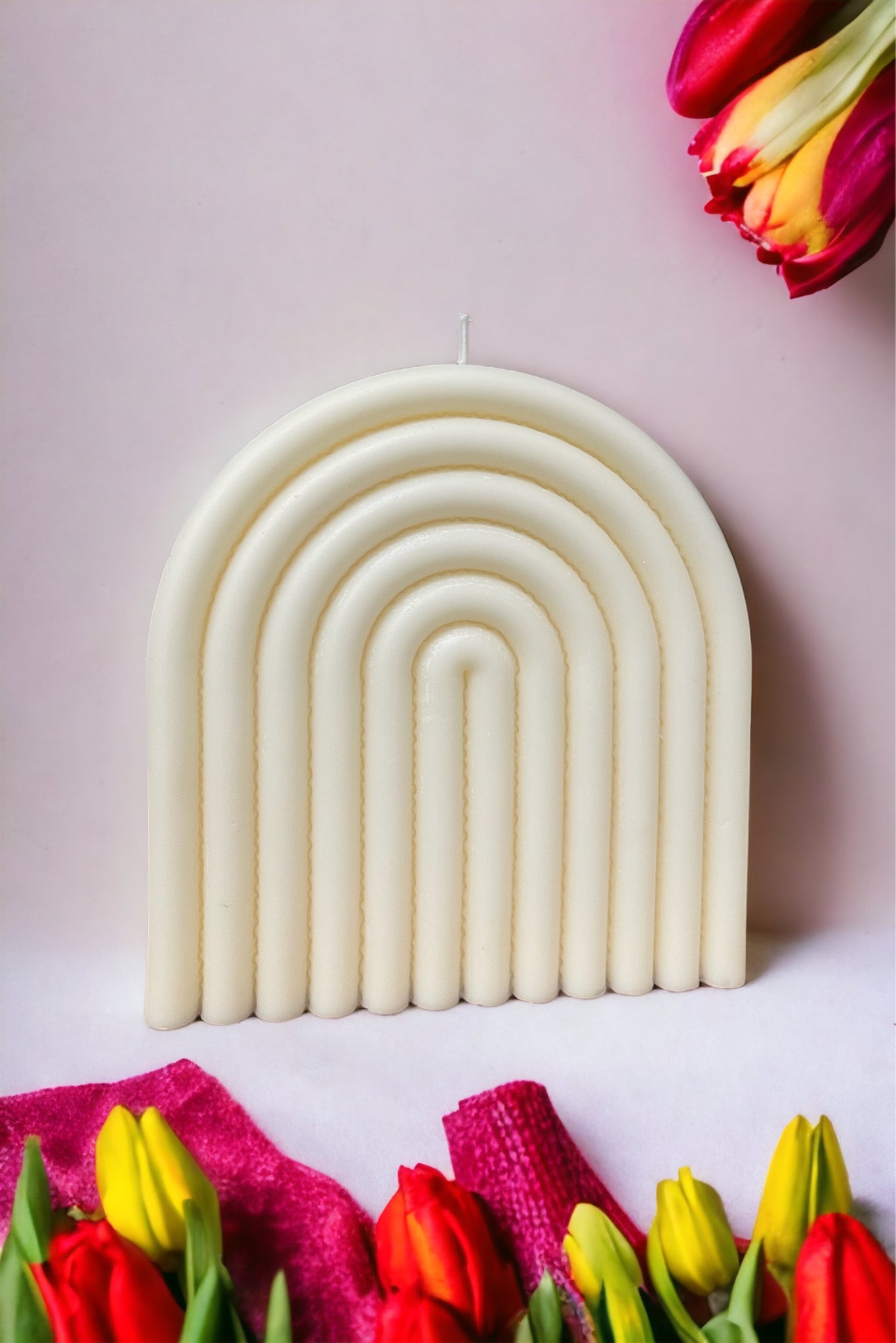 White Rainbow Candle